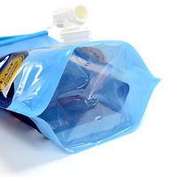 Bolsa de embalaje de cubitos de hielo portátil sin BPA con impresión personalizada, bolsa de agua de plástico con clip de sellado y grifo