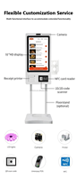 Caisse enregistreuse libre-service numérisation paiement Cash Alipay Machine de commande Kiosque libre-service pour restaurant