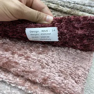 Wholesale Upholstery Fabric Vertical Grain Thick Lines Chenille Sofa Fabric