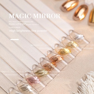 Polvo Mágico para Uñas Efecto Espejo, Color Rosa Dorado y Marrón Fragante, Material Acrílico y PET para Esmalte de Uñas en Salones de Belleza - Product Image 4