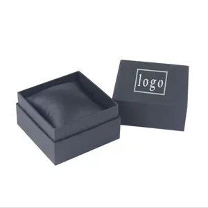 Benutzer definierte Folie gestempelt Logo Luxus Schmuck Uhr Verpackungs boxen mit Schaum kissen