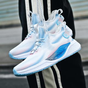 Chaussures de course décontractées imperméables tendance pour hommes, idéales pour l'été, le sport, respirantes, avec bout en maille, semelle intérieure en PVC, à lacets, pour le printemps, l'automne et l'hiver - Product Image 6