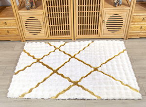 <span class=keywords><strong>Tapis</strong></span> turc de qualité supérieure en fausse fourrure de lapin, <span class=keywords><strong>patchwork</strong></span> cousu à la main - Product Image 5