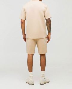 Ensemble d'été décontracté respirant imprimé pour hommes, en polyester/coton tricoté, coupe régulière, avec t-shirt ajusté, pour fabricants de vêtements - Product Image 2