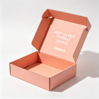 Boîte d'emballage en carton ondulé personnalisée avec logo pour vêtements et chaussures, boîte d'expédition recyclable avec gaufrage pour vêtements et chaussures