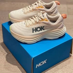 รองเท้าผ้าใบ HOKAS Bondi ลายโลโก้ แบรนด์ดีไซเนอร์ แบบผูกเชือก พื้นหนา เพิ่มความสูง หนังแท้ สไตล์ลำลอง สปอร์ต สำหรับทุกเพศ - Product Image 5