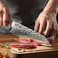 Ensemble de couteaux de cuisine Damas haut de gamme 7 pièces avec couteaux de chef en acier japonais VG10 à 67 couches, manche en bois de résine OEM/ODM