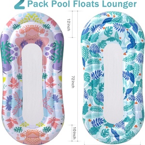 Flotadores Inflables Multicolores de PVC para Piscina, Tamaño Adulto, Hamacas Acuáticas, Juegos Flotantes para Fiestas en la Piscina, para Uso Residencial, Máximo - Product Image 1