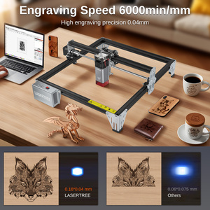 เครื่องแกะสลักเลเซอร์ LASER TREE Desktop 5W 3030 Cnc 3 มิติ สำหรับคริสตัลและสแตนเลส พร้อมพื้นที่ทำงาน 300*300 และแว่นตาป้องกัน - Product Image 3