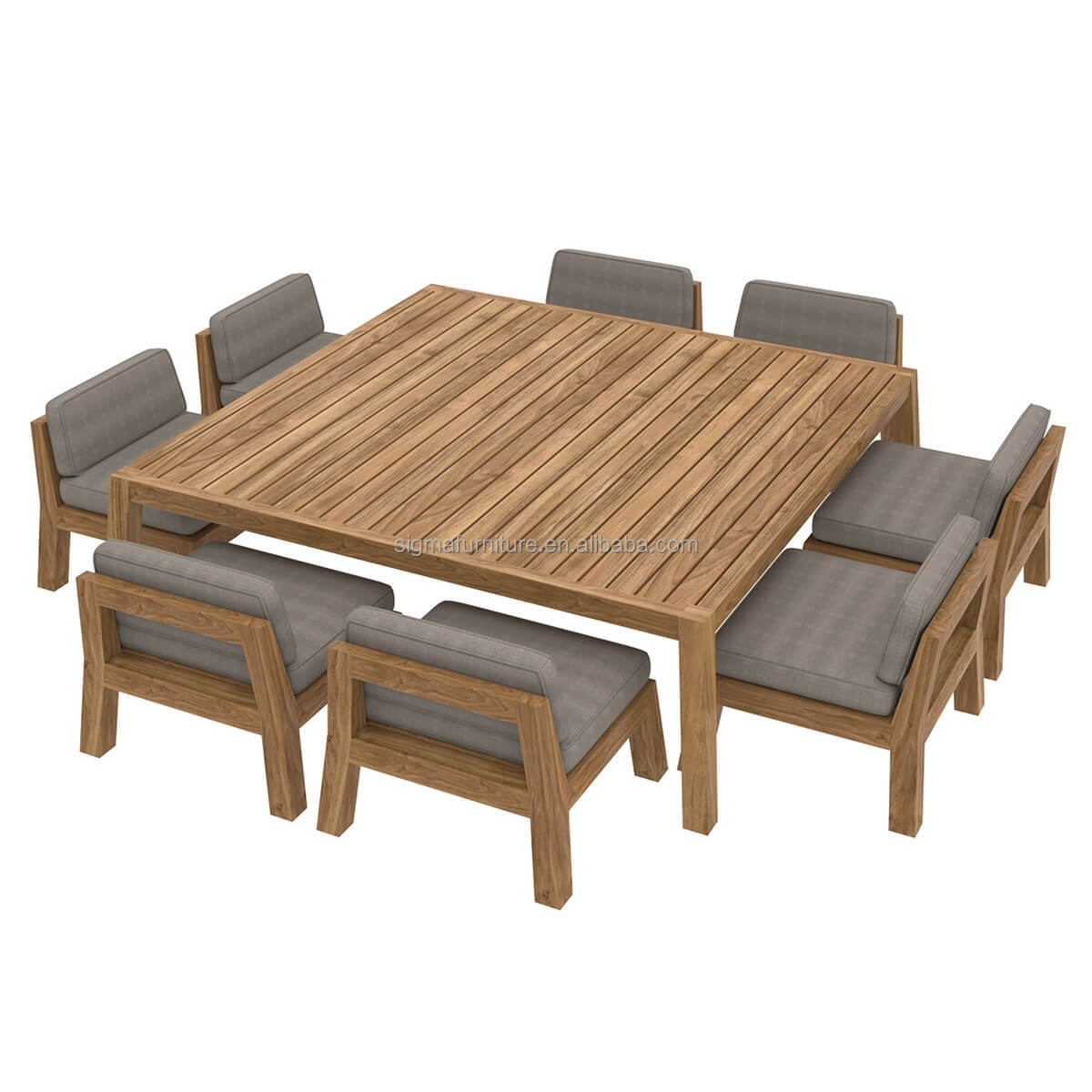 Patio Home Hotel Restaurant All Weather Solid Teak Wood  Outdoor Dining Table Chair Sets