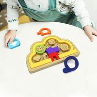 Tablero de rompecabezas de silicona suave 3D de fábrica, juguetes de aprendizaje para bebés, Juguetes Educativos de madera para niños