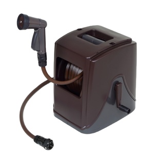 GREEN LIFE G-Aqua Series (BR) 20 30 Meter Extendable Brown PVC Garden <b>Hose</b> Reel Trigger <b>Sprayer</b> with Plastic Watering Tool - Product Image 1