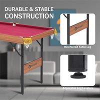 RAYKEEP 4.5/6Ft Katlanabilir Snooker Masası 2 İsteka Çubuğu ve Top Seti ile - Ahşap ve MDF