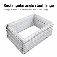 Connecteur de ventilation rectangulaire en acier galvanisé sur mesure, profilé en L, pour conduite d'air, OEM
