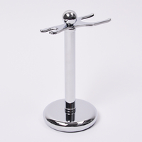 OEM Herren Rasier- und Bartpflege-Set mit Metallgriff Silvertip Dachsborsten Rasiermesser und Pinselhalter Set