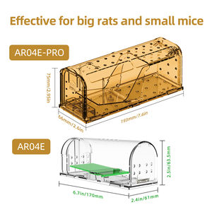 Trampa para ratones, lo último en eficaz, para matar ratones sensibles, ratas, control de roedores, PC, trampa para ratones pequeños y grandes, túnel fuerte, trampa para ratas - Product Image 2