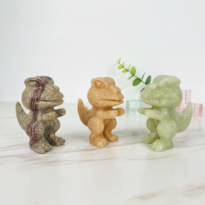 Dinosauro in Cristallo Intagliato 9-10cm, Pietra Curativa, Decorazione per la Casa, Regalo, Vendita all'Ingrosso - Product Image 5