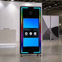 Livraison rapide, machine à photomaton miroir magique de 65 pouces avec écran tactile de 43 pouces, miroir photomaton pour événements et fêtes