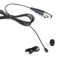Microphone cravate professionnel noir LM-4005B à condensateur omnidirectionnel avec transmission sonore pure et claire