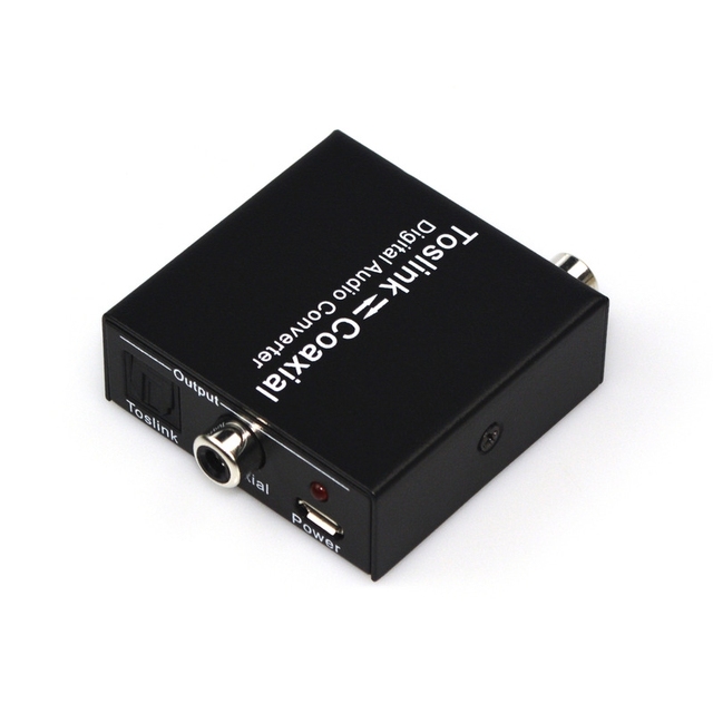 Digital Toslink Coaxial to Analog Audio Amplifier Converter Video Encoder for Home Theater DVD