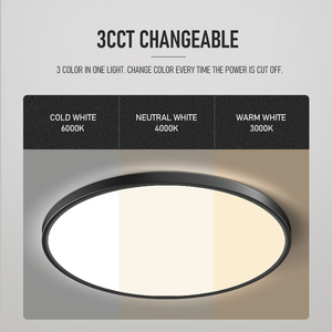 Chiếu sáng trong nhà siêu mỏng 3cct có thể thay đổi Chandelier Vòng Slim Dip chuyển đổi <span class=keywords><strong>LED</strong></span> trần ánh sáng Flush núi <span class=keywords><strong>LED</strong></span> trần đèn - Product Image 3