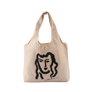 Bolso <span class=keywords><strong>de</strong></span> tela <span class=keywords><strong>de</strong></span> lona <span class=keywords><strong>de</strong></span> algodón para mujer Weekender <span class=keywords><strong>de</strong></span> gran tamaño con logotipo personalizado - Product Image 1