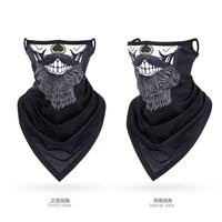 Masque facial en maille rafraîchissante d'été, cache-cou triangulaire multifonctionnel, écharpe anti-UV pour moto, randonnée, pêche