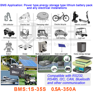 <span class=keywords><strong>BMS</strong></span> LWS 3s 4s 4a <span class=keywords><strong>18650</strong></span> 12v 14.8v con NTC Lifepo4 para Batería Solar de Iones de Litio 4S - Product Image 6