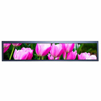 Pantalla LCD en Barra, Placa Controladora Android 11, Reproducción Automática USB, Pantalla LCD Publicitaria HD en Barra de 12.3 Pulgadas, Monitor Ultra Ancho de 24 Pulgadas
