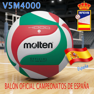 Balón de Voleibol Molten V5M4000 Talla 5 con Certificación RFEVB - Balón de Cuero PU Premium para Competición - Product Image 3