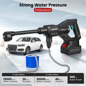 1500mah Cordless Portable High Pressure <b>Car</b> <b>Washer</b> Washing Cleaner Machine Water Gun - Product Image 5