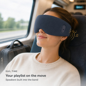 Masque de sommeil 3D en gros avec écouteurs sans fil, contrôle de la minuterie, musique rechargeable, bande réglable pour dormeurs latéraux et <span class=keywords><strong>voyage</strong></span> - Product Image 4