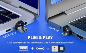 Télécommande de présentation sans fil USB Type C rechargeable, marque OEM, garantie 90 jours, avec anneau de maintien et pointeur lumineux <span class=keywords><strong>pour</strong></span> <span class=keywords><strong>PowerPoint</strong></span> - Product Image 3