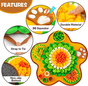 Tapis de reniflement pour animaux de compagnie en forme de fleur pour chiens tapis de reniflement pour animaux de compagnie alimentation lente Puzzle jouets tapis de reniflement interactif pour chiens - Product Image 2
