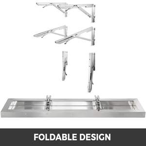 DB Wholesale 48L X 12W Inch Stainless Steel Drop Down Folding Serving Food Concession Shelf <b>Stand</b> <b>Display</b> Racks <b>for</b> Serving Food - Product Image 3