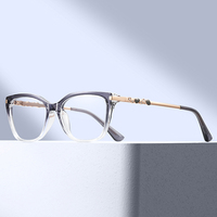 Lunettes anti-lumière bleue pour femmes MS 81685 en TR90, décorées de plusieurs strass, branches tendance, légères et polyvalentes pour le quotidien