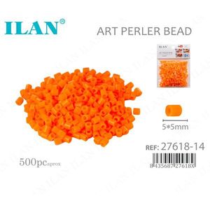 Perline Ilan Art Perler 5x5mm Arancioni, circa 500 pezzi - Product Image 1