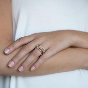 Anillos de Eternidad de Plata de Ley 925 con Incrustaciones de Circonitas Cúbicas de Moda LOZRUNV - Product Image 2