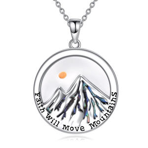 Collier minimaliste en acier inoxydable avec pendentif grain de moutarde rond, bijou d'encouragement, de vœu et de foi, résistant au ternissement - Product Image 6