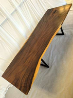 Plateau de table en bois massif à bords naturels, moderne et écologique, rustique, pour la maison, le bureau, le restaurant, la cuisine
