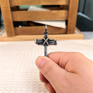 Retro Gothic <b>Cross</b> Pendant Necklace For Men Tibetan Silver <b>Chain</b> Jewelry SP1113 - Product Image 4