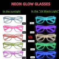 Montures de lunettes pour enfants à thème néon fluorescent, lumineuses et changeantes de couleur, pour accessoires de fête et de photographie - Meilleures ventes