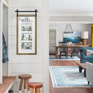 Fattoria rustica personalizzata <span class=keywords><strong>porta</strong></span> da fienile in legno marrone naturale 5x7 Collage <span class=keywords><strong>cornice</strong></span> per <span class=keywords><strong>foto</strong></span> montata a parete per camera da letto ingresso familiare - Product Image 5