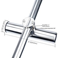 Accessoires pour bateaux, matériel marin, acier inoxydable 304 316, support de canne à pêche à montage sur rail