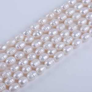 ไข่มุกน้ำจืดทรงข้าวสาร จูจี้ ขนาด 9-10 มม. รูปทรงเมตร สำหรับงาน DIY ไข่มุกเม็ดเดี่ยว งานกึ่งสำเร็จรูป ผู้ผลิตสร้อยคอ ขายส่ง - Product Image 2