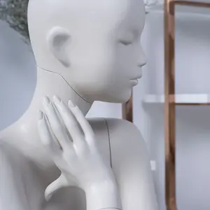Манекен для женщин, реалистичный полноразмерный манекен с окошком и витриной, голова с плечами