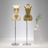 Mannequin de présentation demi-corps pour femme adulte grande taille, en position debout, avec support de présentation de bijoux (matériau PE)