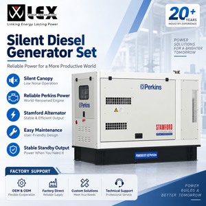 เครื่องกำเนิดไฟฟ้าแบบเงียบพิเศษ 40kW 50kVA รุ่น LEX-40GF แบบโครงเปิด สตาร์ทด้วยไฟ 24V DC สำหรับโรงพยาบาล/ฟาร์ม  ปรับแต่งได้ - Product Image 1