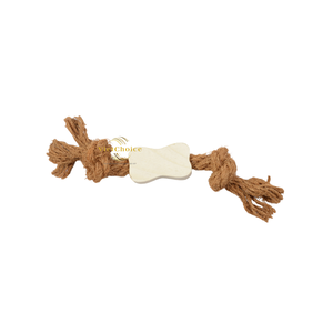Jouet à tirer pour chien en bois de café naturel avec corde pour l'hygiène dentaire et le jeu interactif - Product Image 5