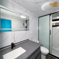 Rumah Kontainer Sayap Ganda HeYing 30ft Rangka Putih Cat Asli Struktur Aluminium Modern Tahan Air Apartemen Modular Fleksibel